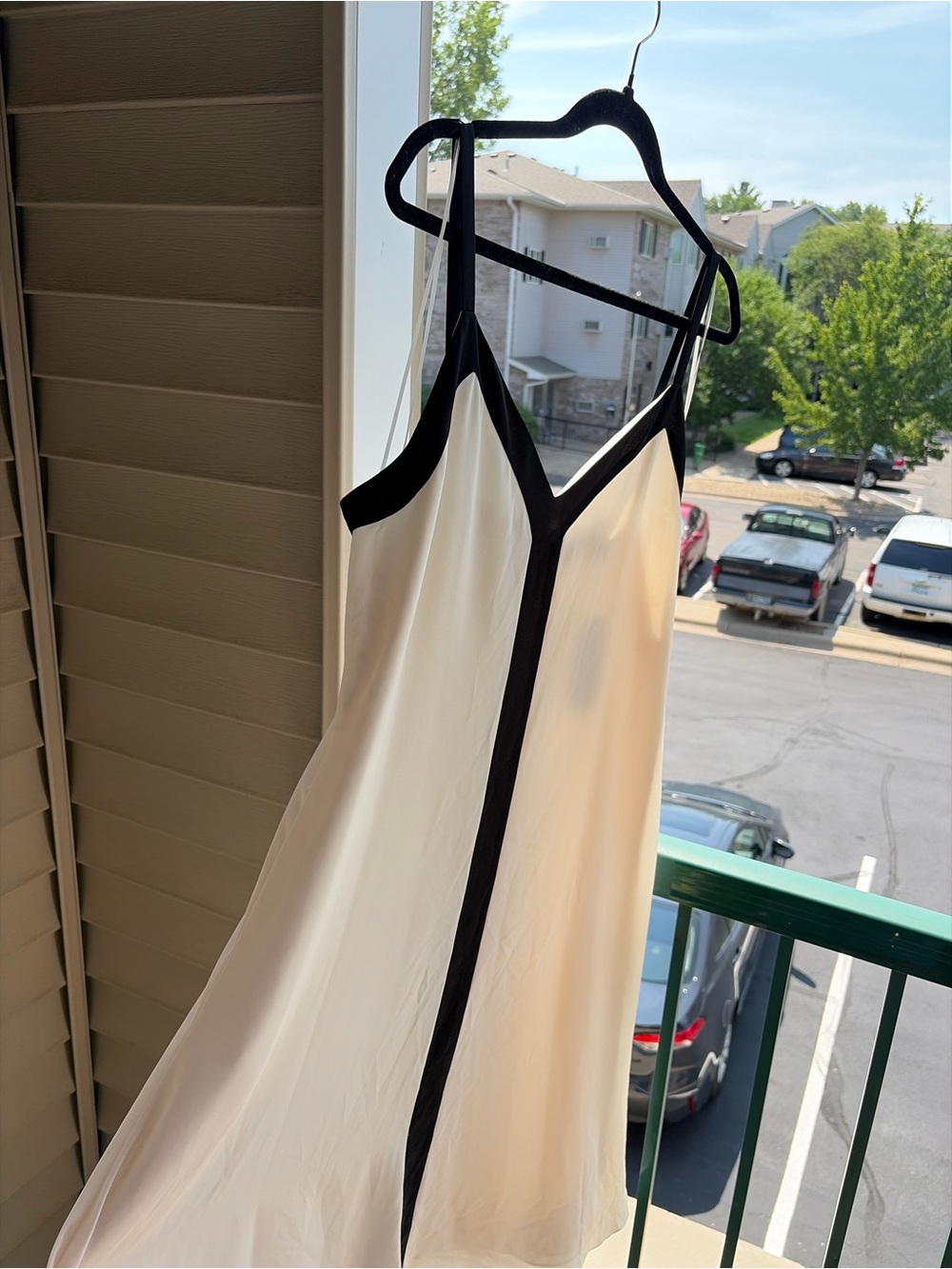 🆕🌾Lauren Ralph Lauren Colorblock Wedding Guest  Midi Dress Ivory Black Size 12 - Picture 6 of 17